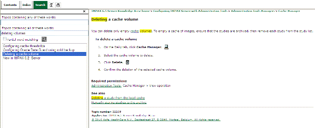 Knowledge Base page search options