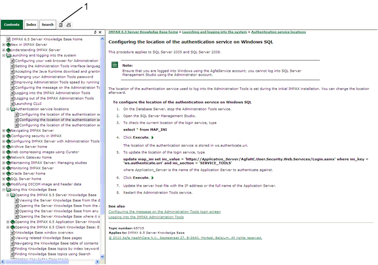 Knowledge Base page with Bookmark button