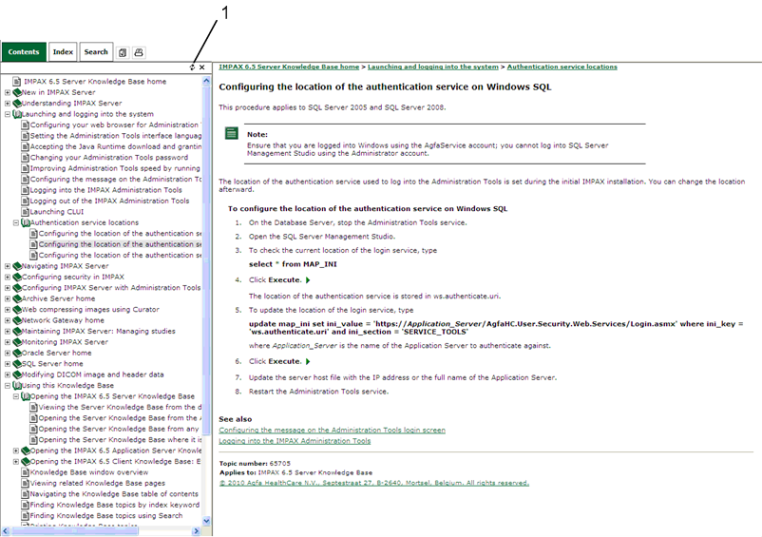 Knowledge Base page with Synchronize the Contents button