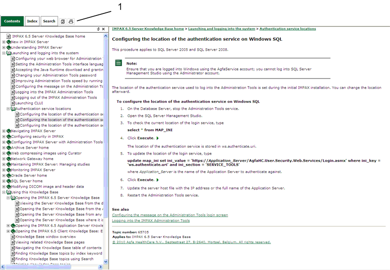 Knowledge Base page with Print this page