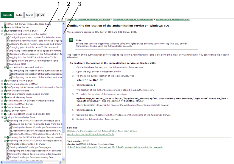 Knowledge Base page with Hide navigation pane button