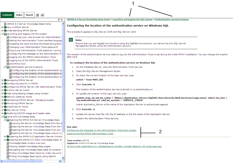 Knowledge Base page with Parent trail and related topics