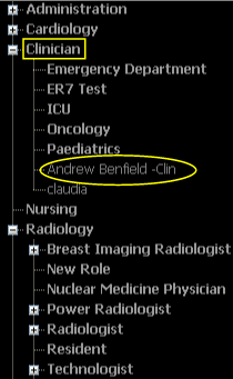 Example role hierarchy