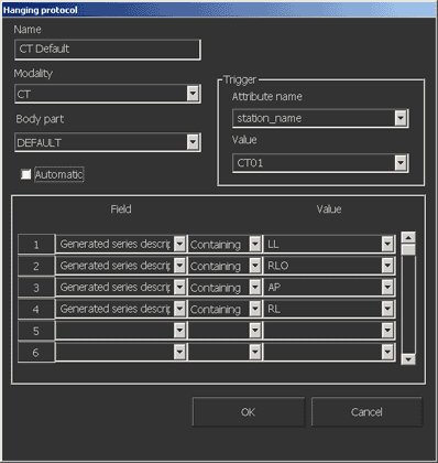 Hanging Protocol dialog