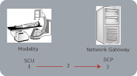 Modality (SCU) to Network Gateway (SCP)